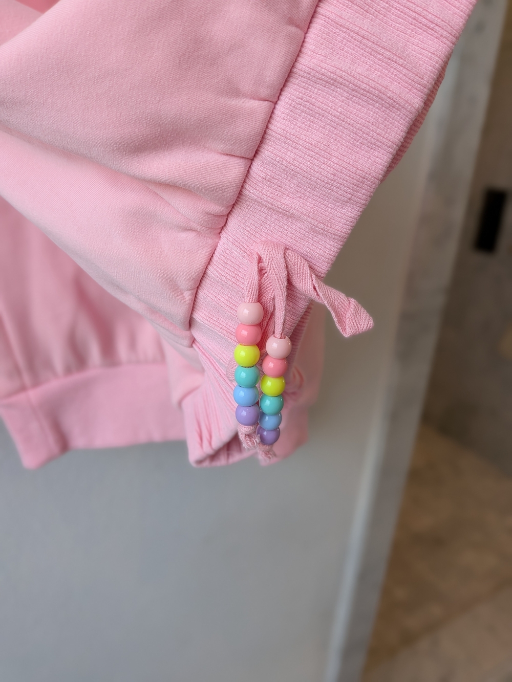 Women's Lola + The Boys Pink Heart-Print Track Pants & Sweatshirt Set L - Picture 7 of 11